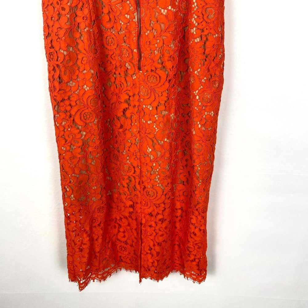 Bardot Sienna Lace Bodycon Spaghetti Strap Cocktail Midi Dress - Picture 8 of 10